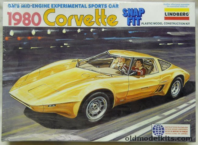 Lindberg 1/18 1980 Corvette Mid-Engine Concept Car, 672 plastic model kit